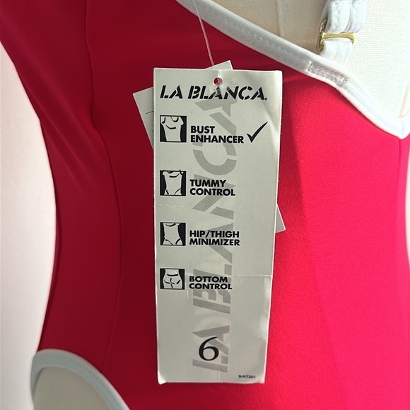 NWT La Blanca 90’s Y2K Women’s Comfy Slimming Padded One Piece Swimsuit 6 USA - Picture 11 of 11